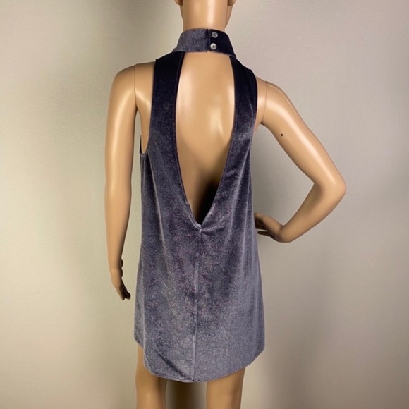NEW SHOW ME YOUR MUMU SPARKLY VELVET CHOKER MINI DRESS - Picture 6 of 7